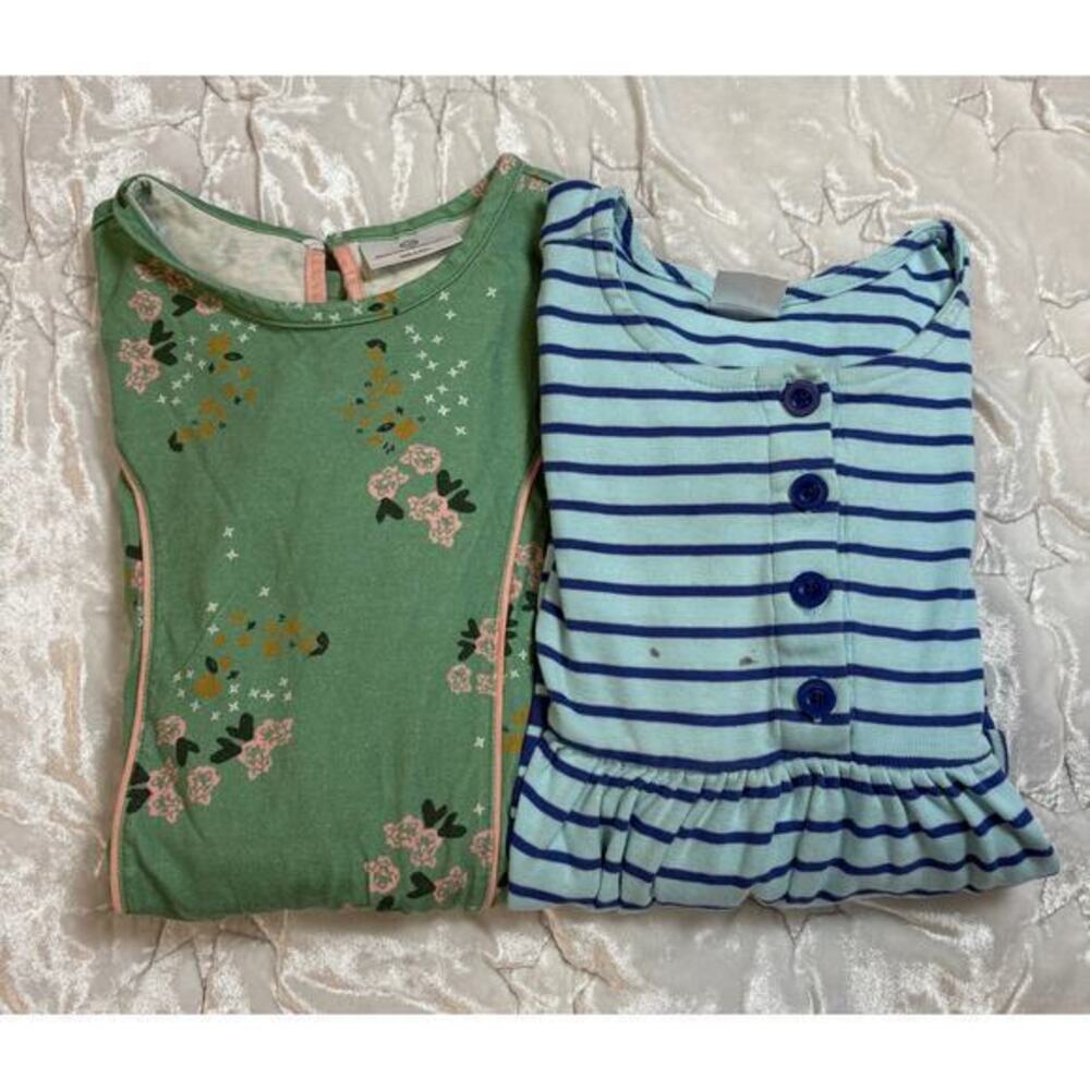 Hanna Andersson Set of 2 Kids 100% Cotton Dresses Flowers Dresses Size 110/5